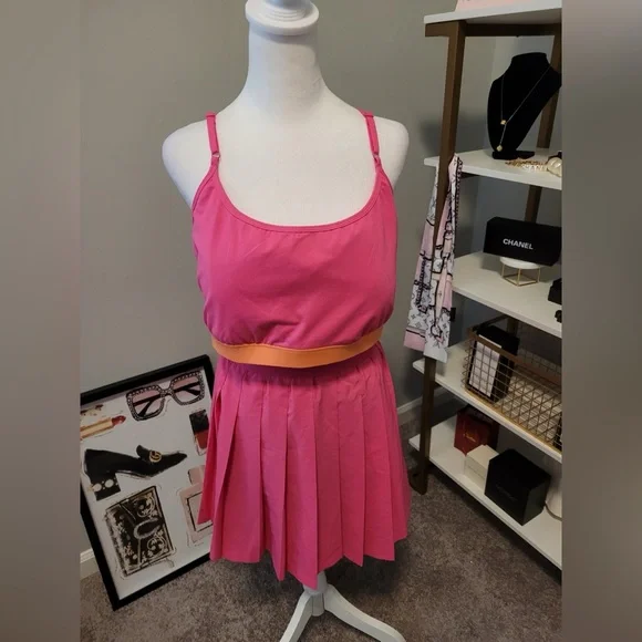 Ideology Women's Plus Size Pleated Skort Pink - Picture 2 of 4